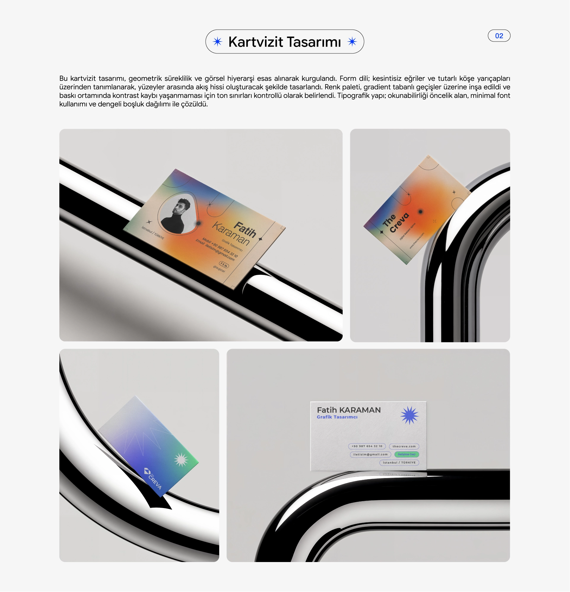 Kurumsal Kartvizit Tasarımı — Minimalist ve Tipografik Baskıya Hazır Kartvizitler — Fatih Karaman
